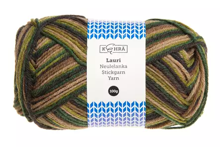 Kehrä Lauri Neulelanka multicolor vihreä 100 g - Käsityötarvikkeet - 6410412855657 - 1