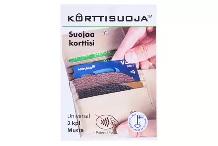 Korttisuoja 2kpl musta - Lompakot - 6430010764007 - 1