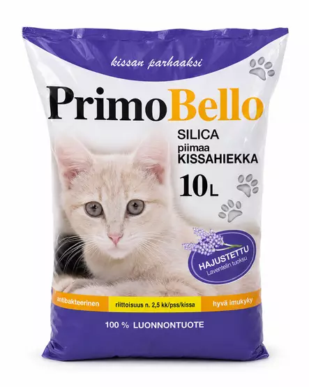 KISSANHIEKKA SILICA 10 L LAVENTELI - Kissanhiekat - 6438159060387 - 1