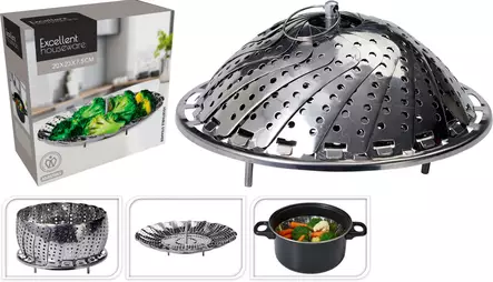 Höyrystin teräs 200X230X75 mm - Avaajat, raastimet ja keittiötarvikkeet - 8721037803847 - 1