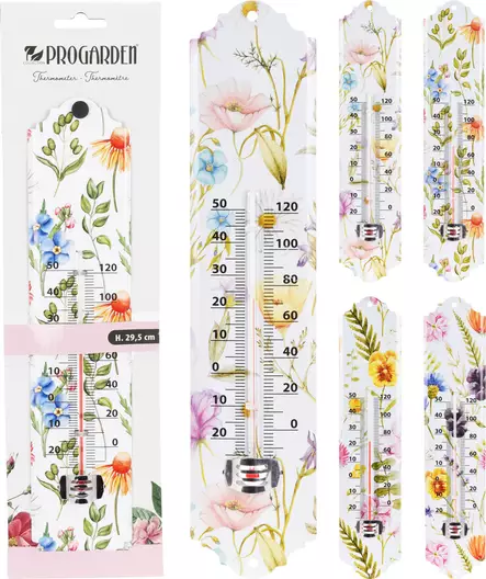 Lämpömittari Kukka-aihe 295 mm - Lämpömittarit - 8719987439797 - 1