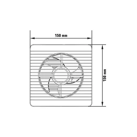 POISTOILMAPUHALLIN 100MM 15W SIS.TUNNIST - Rakennuksen ilmanvaihto - 6438152091227 - 2