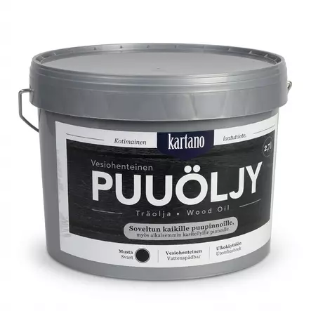Puuöljy Kartano 2,7L musta - Puuöljyt ja terassin käsittely - 6438168107547 - 1
