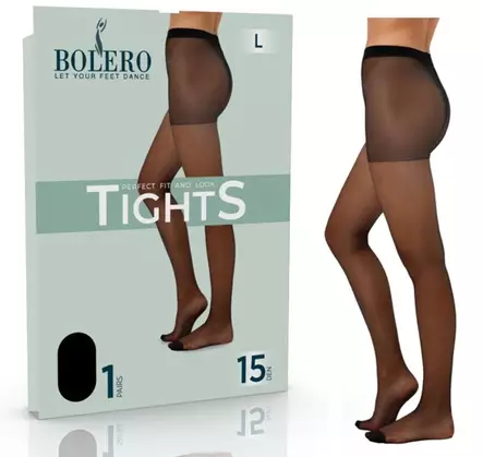 SUKKAHOUSUT 15 den koot M-XXL MUSTA - Sukkahousut - 0000000007137 - 1