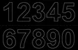 NUMERO ARKKI 0-9x2 50 MM MUSTA - Talonnumerot ja talokirjaimet - 7317900169267 - 1