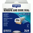 TIMPURI Ikkuna- ja ovitiiviste D-profiili 24m valkoinen - Ikkunatiivisteet ja ovitiivisteet - 6418091706437 - 1