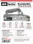 Kuulakytkin 750kg 50mm aisalle - Peräkärrytarvikkeet - 6430074696207 - 2