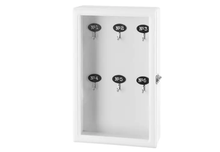 4Living Avainkaappi Industrial valkoinen - Koriste-esineet - 6410416115047 - 1