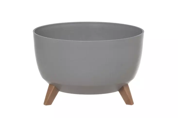 4Living Ruukku Roma ECO jalallinen 40 cm vaaleanharmaa - Kukkaruukut ja -amppelit - 6410416124377 - 1