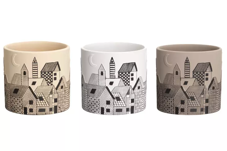 4Living Ruukku City 13,5 cm lajitelma - Kukkaruukut ja -amppelit - 6410416455327 - 1