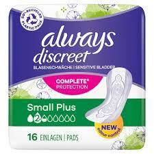 ALWAYS SMALL PLUS 16 KPL INKONTENSSISIDE - Inkositeet ja -housut virtsankarkailuun - 8006540713617 - 1