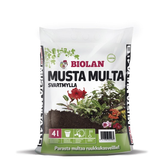 BIOLAN MUSTAMULTA 4L - Ulkokasvimullat - 6411960054967 - 2
