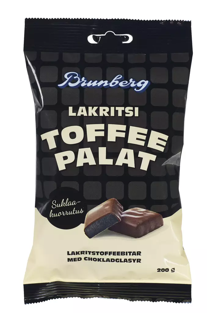 BRUNBERG LAKRITSI TOFFEEPALAT 200G G,P - Suklaat ja konvehdit - 6436000253117 - 1