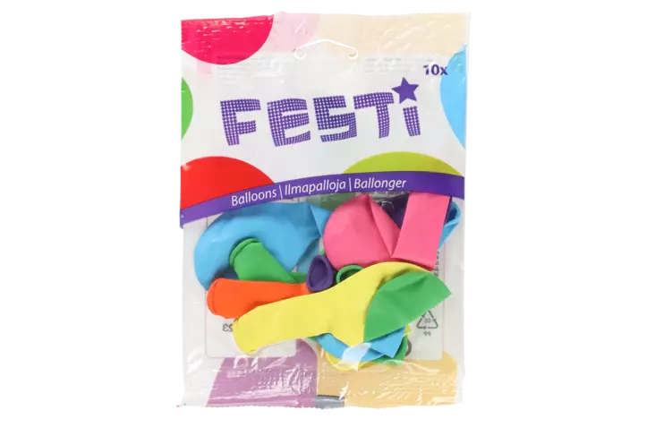 FESTI Ilmapallo 22 cm 10 kpl - Sisäleikit - 6410416344027 - 1