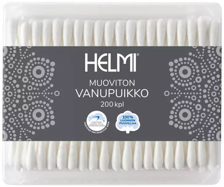 HELMI VANUPUIKKO 200 KPL PAPERIVARRELLA - Vanut, vanulaput ja -puikot - 6414100131757 - 1