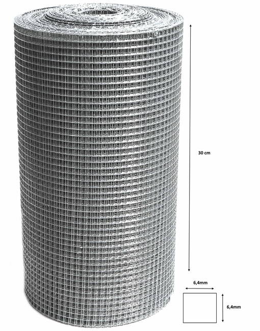 HIIRIVERKKO 30CM X 20M 6,4X6,4X0,55MM - Eläinverkot - 6438159160957 - 1