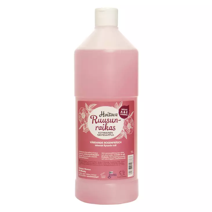 Hoitava Ruusunraikas nestesaippua 1 L - Käsisaippuat - 6417037103767 - 1