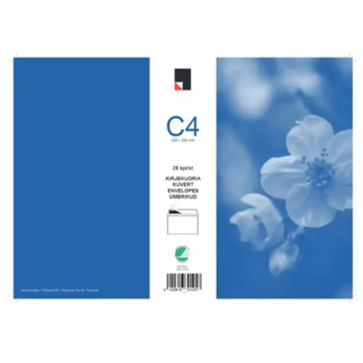 KIRJEKUORI C4 25 kpl valkoinen - Kirjekuoret - 6420616791057 - 1