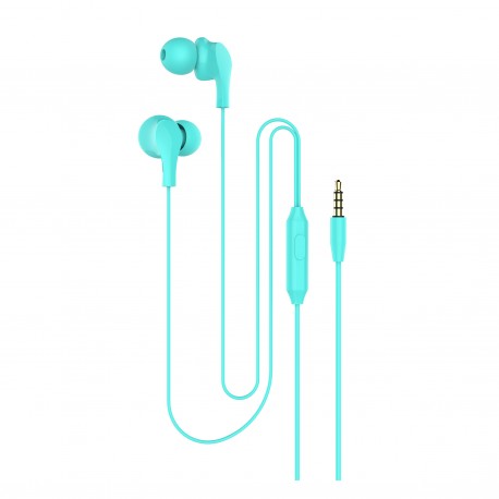 Kuulokkeet mikrofonilla, 3.5mm vihreä - Kuulokkeet - 6430076521187 - 1