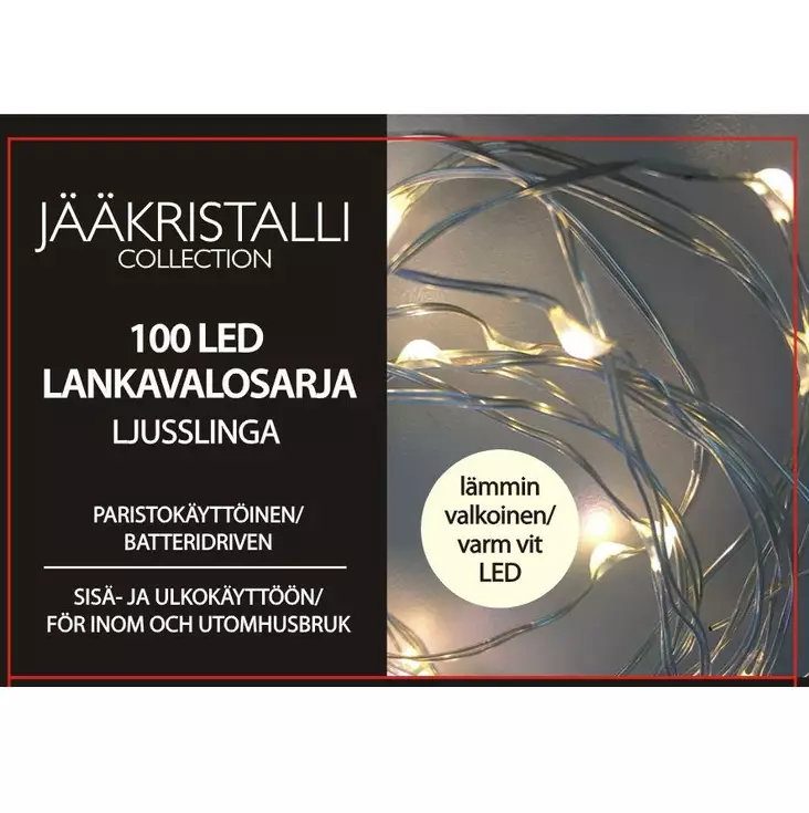 LED LANKAVALOSARJA 100 PARISTOKÄYTTÖINEN - Sisävalosarjat ja valonauhat - 6438159117777 - 1