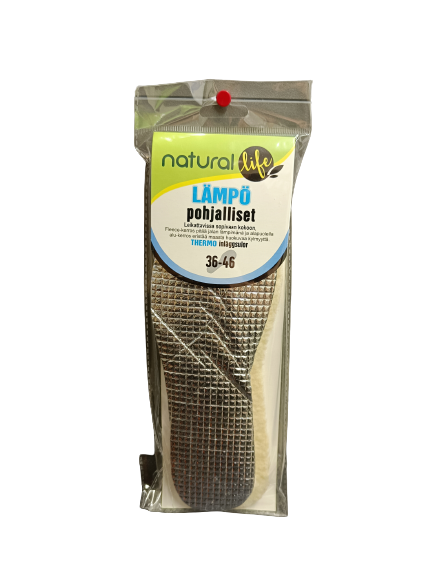 LÄMPÖPOHJALLISET 36-46 fleece + alu - Pohjalliset - 6438159238847 - 1