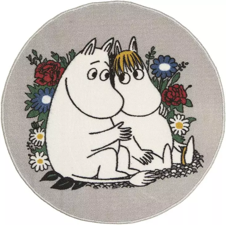 MUUMI-MATTO 80 CM niiskuneiti ja muumipe - Keskilattiamatot - 6430049590547 - 1