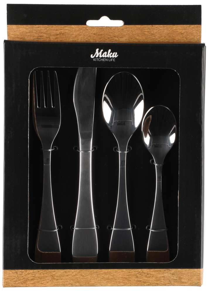 Maku Lasten ruokailuvälineet 4 -osainen - Lasten ruokailuvälineet - 6410416099897 - 1