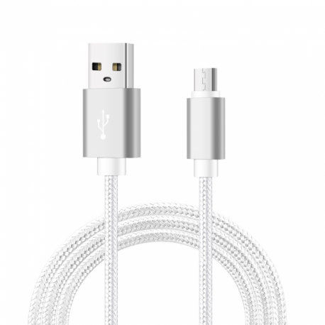 Mobia punottu kaapeli USB C 2.03m hopea - Muut puhelintarvikkeet - 6430076522047 - 1