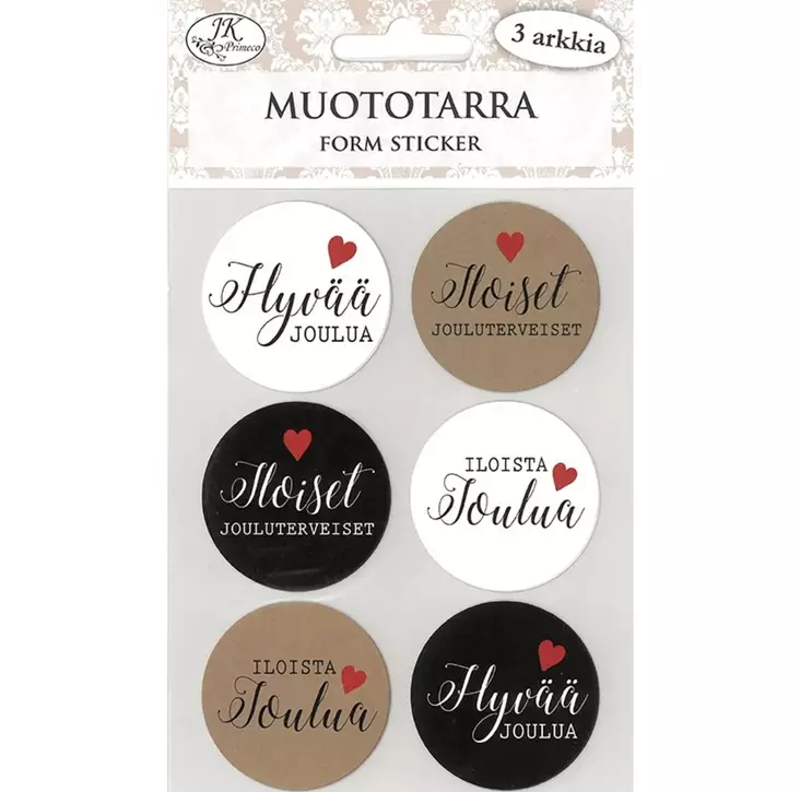 Muototarra Joulutoivotukset musta-natur - Joulukorttiaskartelu - 6417715089307 - 1