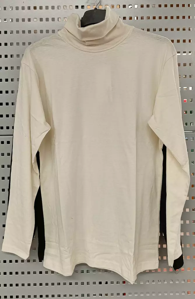 Naisten pitkähihainen poolopaita High neck 2XL valkoinen - Naisten pitkähihaiset paidat ja tunikat - 6419285617867 - 2