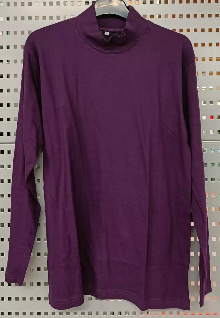 Naisten pitkähihainen poolopaita High neck L purppura - Naisten pitkähihaiset paidat ja tunikat - 6419285620867 - 2