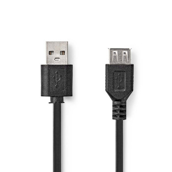 Nedis USB jatkokaapeli | 3.00 m | Musta - Tietokonekaapelit - 5412810288847 - 1