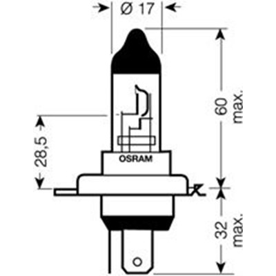 OSRAM POLTIN 12V ECO H4 60/55W 1KPL - Auton polttimot - 4050300925127 - 1