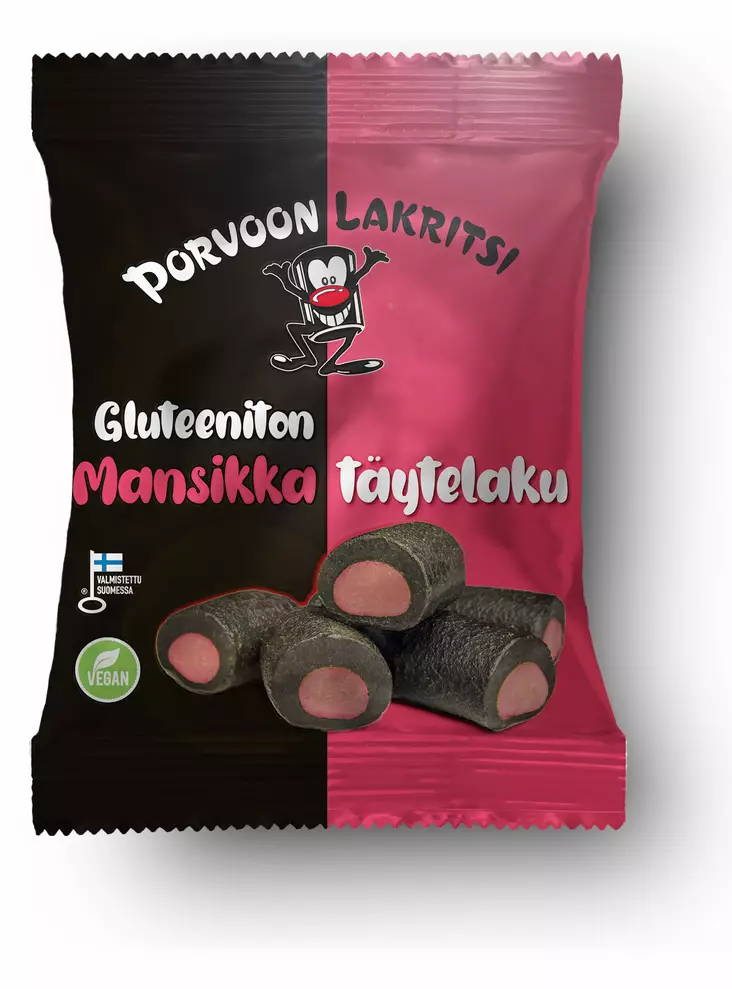 PORVOON MANSIKKATÄYTELAKU GLUT. 150G - Makeispussit, -patukat ja tikkarit - 6419161600167 - 1
