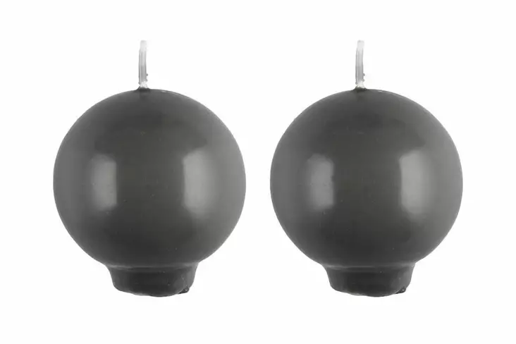 Polar Pallokynttilä jalalla 2kpl harmaa - Pöytäkynttilät ja tuoksukynttilät - 6410416185927 - 1