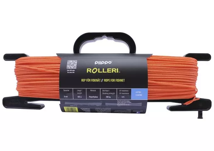 Rolleri verkonvetoköysi yläpaulaan 3mm x 130m - Köydet ja narut - 6408586580017 - 1