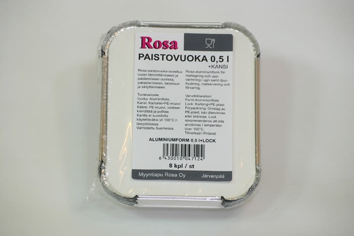 Rosa Paistovuoka+kannet 0,5l - Foliot ja paistopussit - 6430010047087 - 1