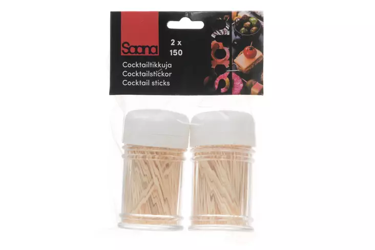 Saana Cocktailtikku 2x150 kpl - Suunhoito, hammastahnat ja -harjat - 6410410168087 - 1