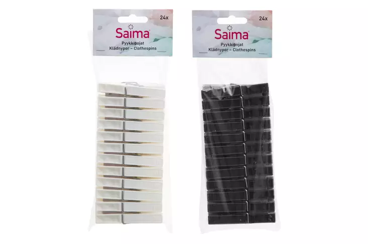 Saima Pyykkipoika 24kpl muovi - Pyykkinarut ja pyykkipojat - 6410410183677 - 1