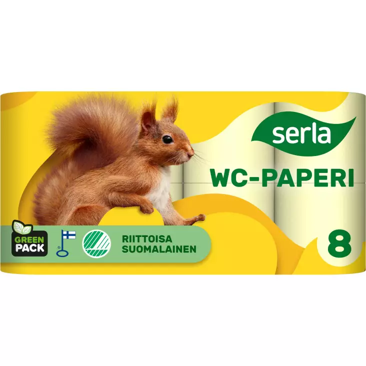Serla WC-paperi 8 rl keltainen - WC-paperit - 6414300154327 - 1