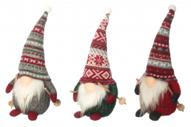 TONTTU PORKAT KÄDESSÄ 27 cm - Joulukoristeet - 6410416165707 - 1