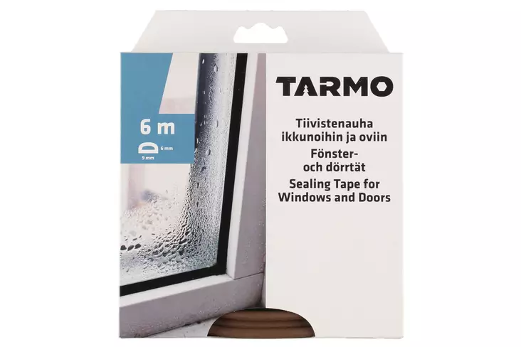 Tarmo Ikkunatiiviste D-profiili ruskea 6 m - Ikkunatiivisteet ja ovitiivisteet - 6410413239227 - 1