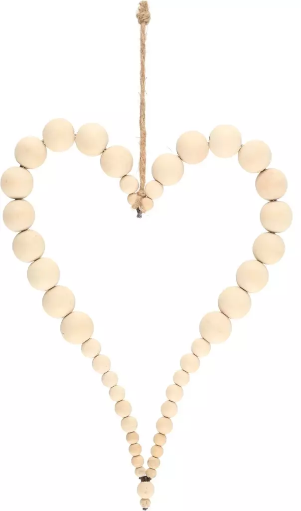 Winteria Kranssi sydän Wooden natural - Joulukoristeet - 6410416198897 - 1