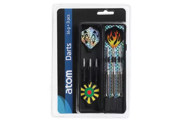 Atom Darts tikat 16 g 3 kpl säilytyskotelossa - Pihapelit - 6410416394817 - 1