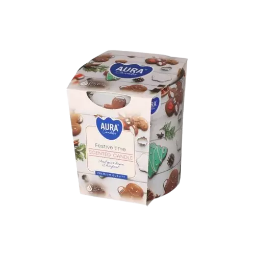 Aura Tuoksulasikynttilä Festive Time - Pöytäkynttilät ja tuoksukynttilät - 5906927028347 - 1