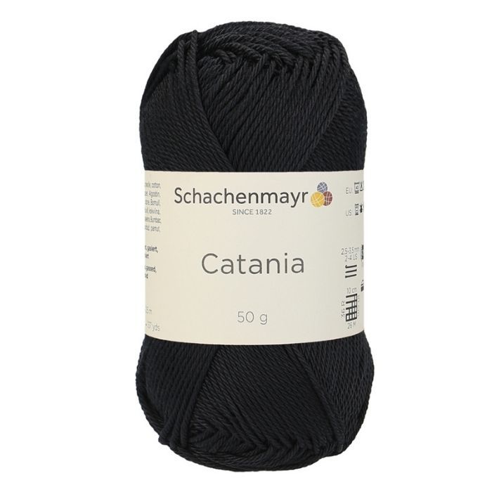 Catania Puuvillalanka musta - Neulelangat ja virkkuulangat - 4012184210997 - 1