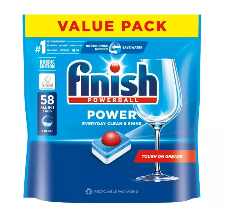 Finish Konetiskitabletti 58 kpl Power Al - Tiskiaineet ja konetiskitabletit - 5714970007987 - 1