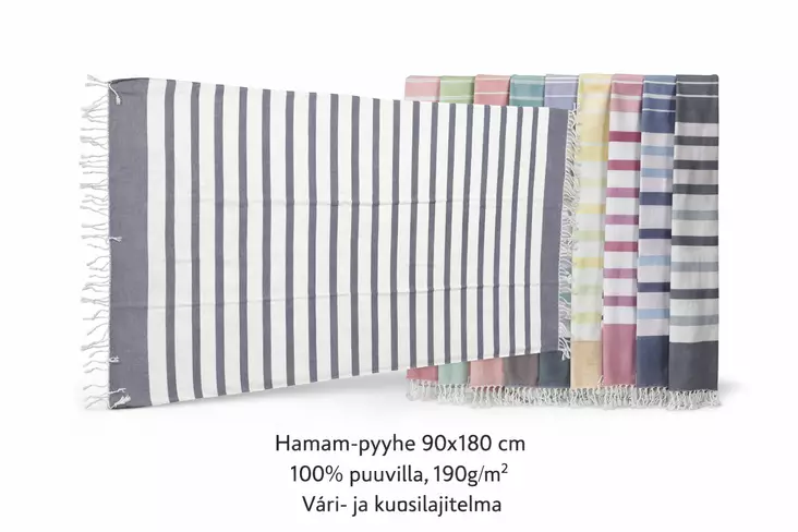 Hamampyyhe 90x180cm - Käsi- ja kylpypyyhkeet - 6438159385947 - 1