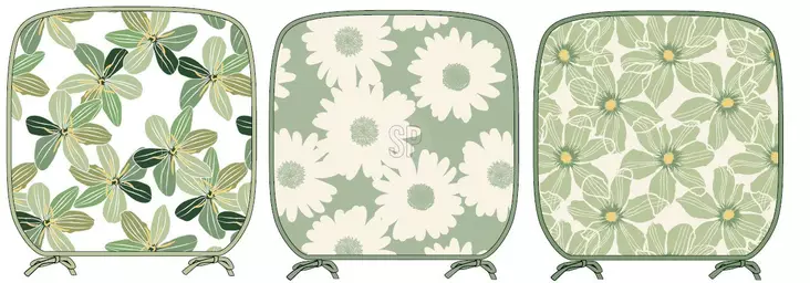 Istuintyyny vihreä kukkakuosi 38CM - Istuintyynyt - 8721037876377 - 1