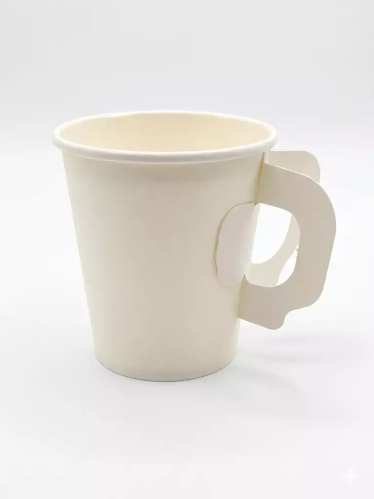 Kartonkikahvikuppi korvalla 180ml 80kpl - Kertakäyttöastiat ja -välineet - 6418055095867 - 1